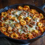 Easy One Pan Beefy Tortellini Bake