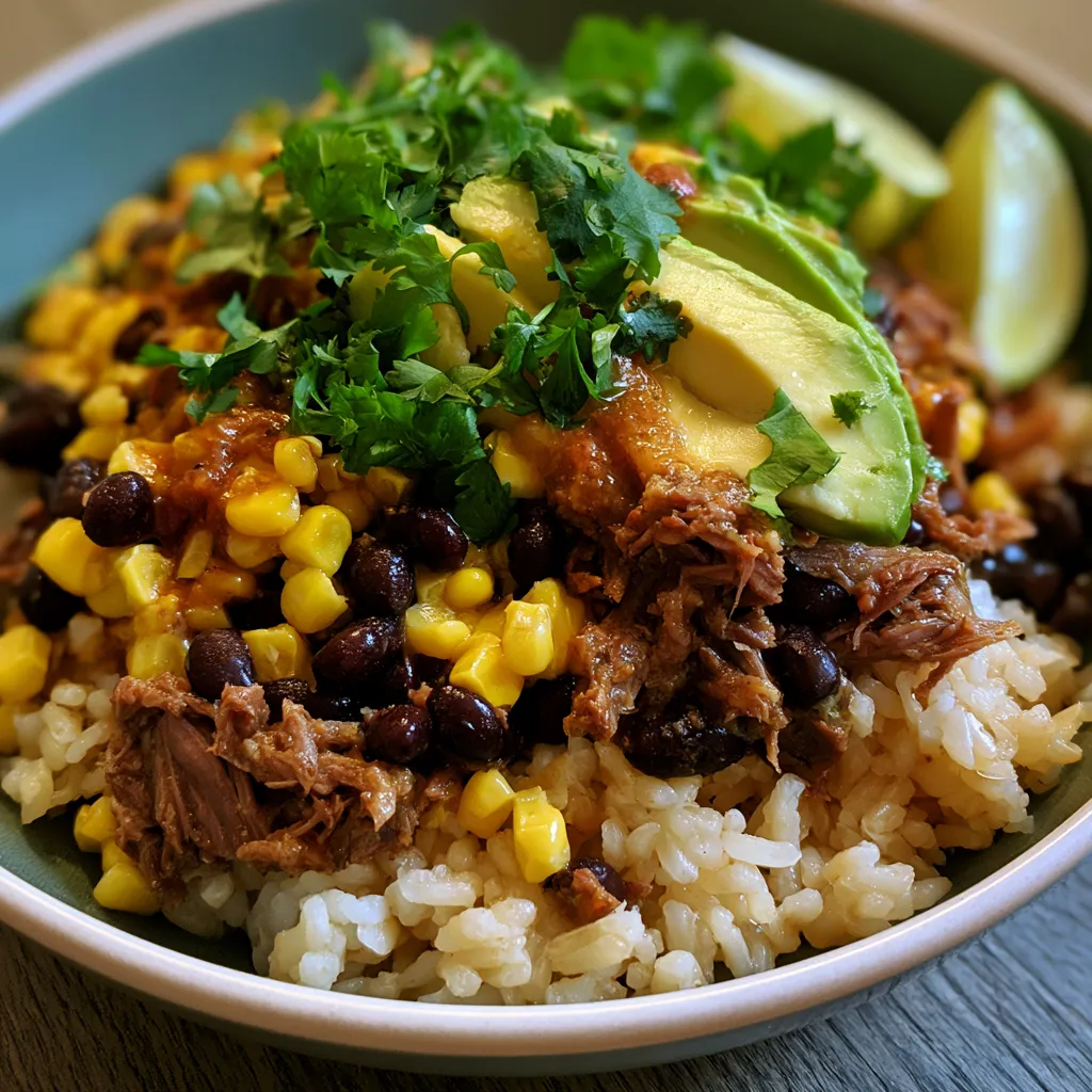 Beef Burrito Bowl - slow cooker