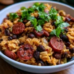 Black Beans and Rice with Smoked Beef