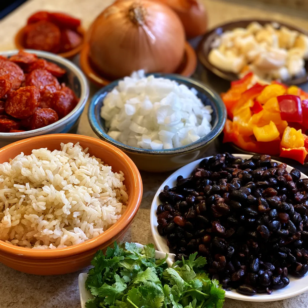 Black Beans and Rice with Smoked Beef
