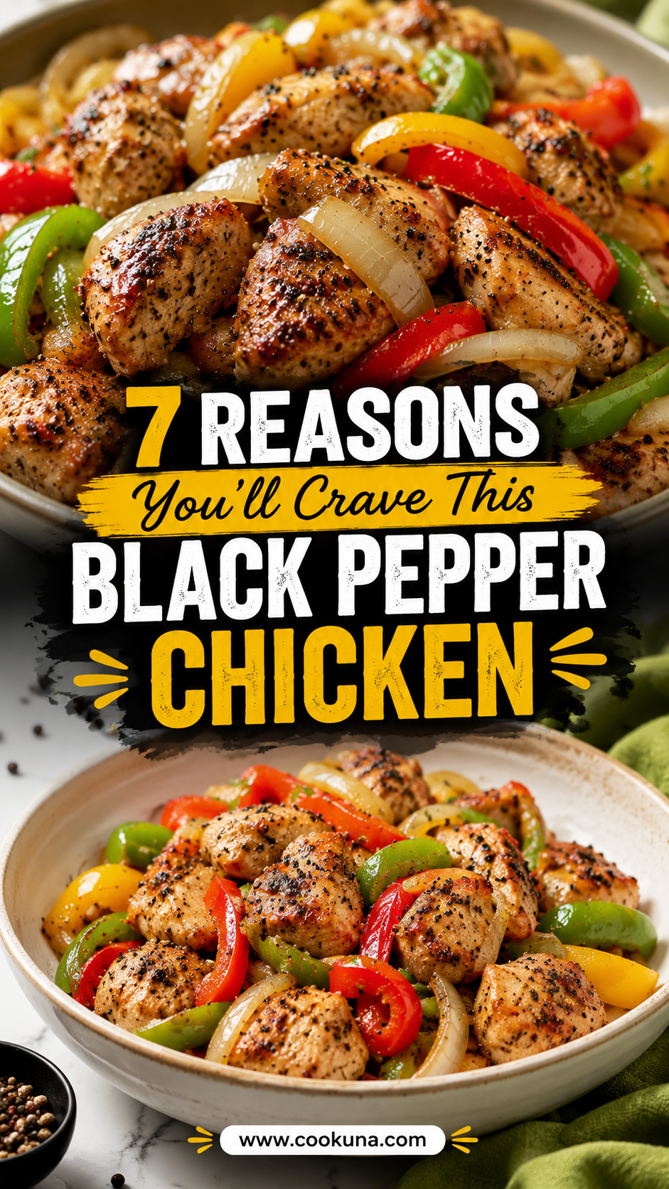 Black Pepper Chicken with Peppers