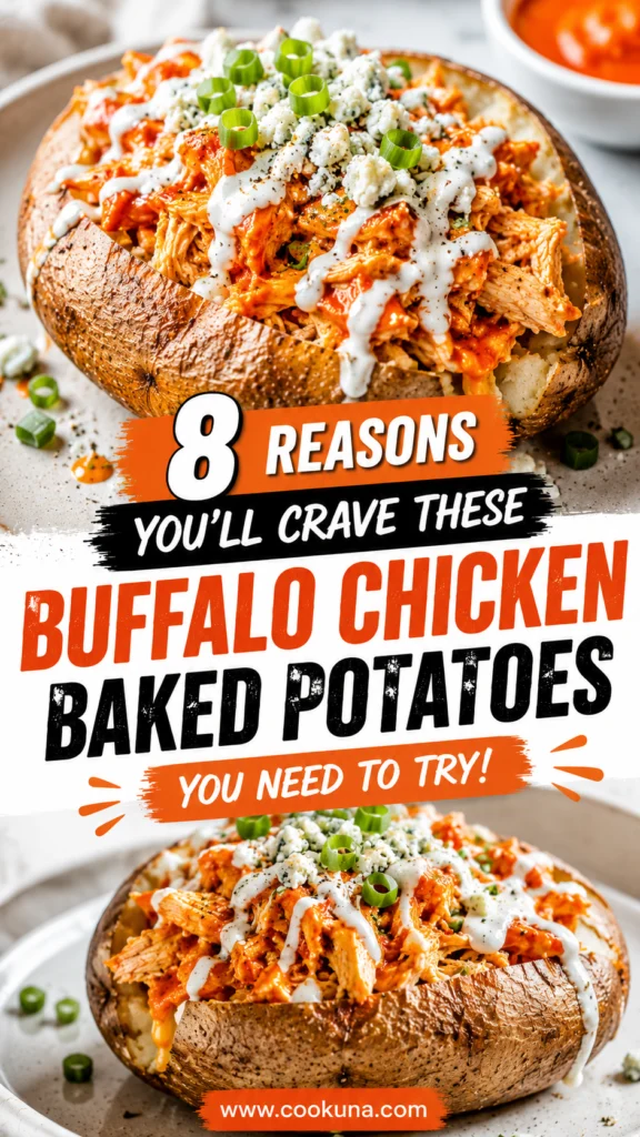Buffalo Chicken Baked Potatoes