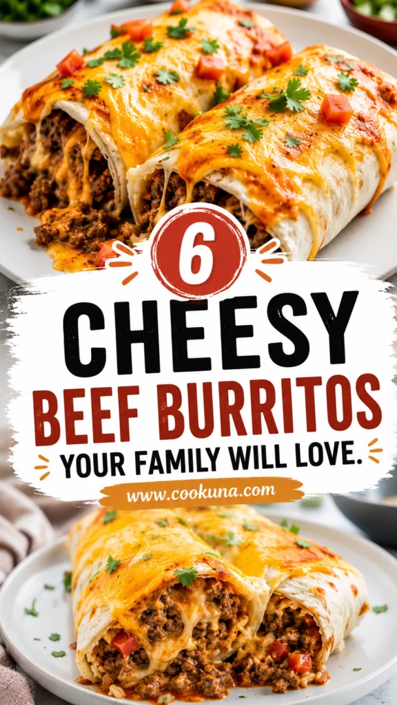 Cheesy Beef Burritos