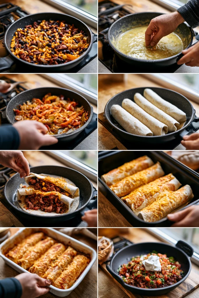 Cheesy Beef Burritos