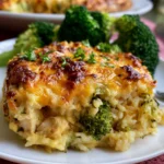 Cheesy Broccoli Chicken and Rice Casserole