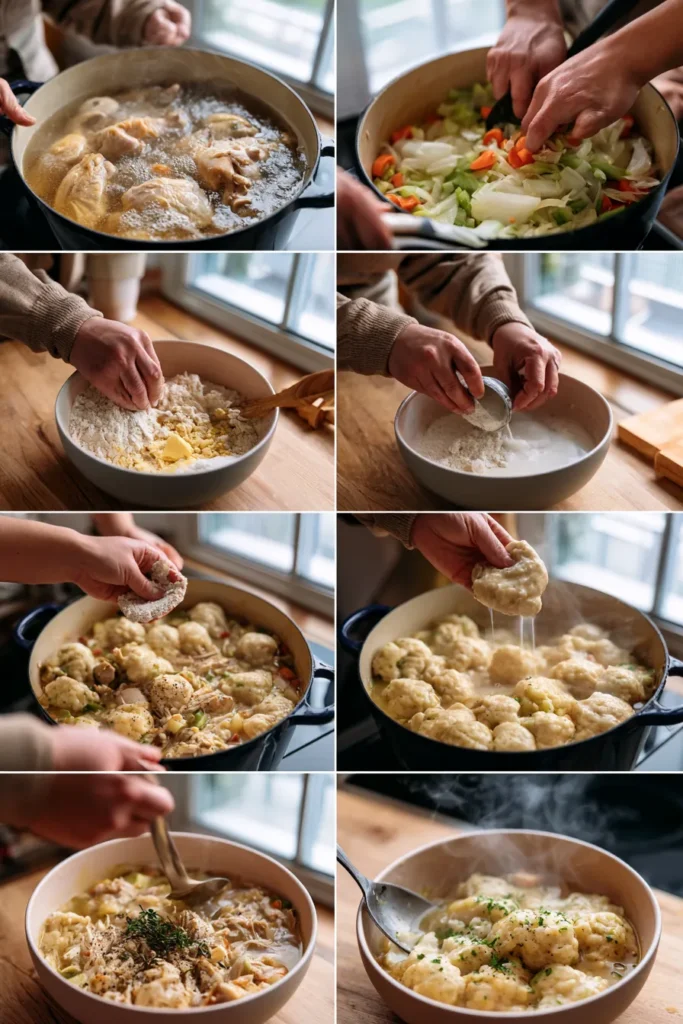 Classic Homemade Chicken and Dumplings