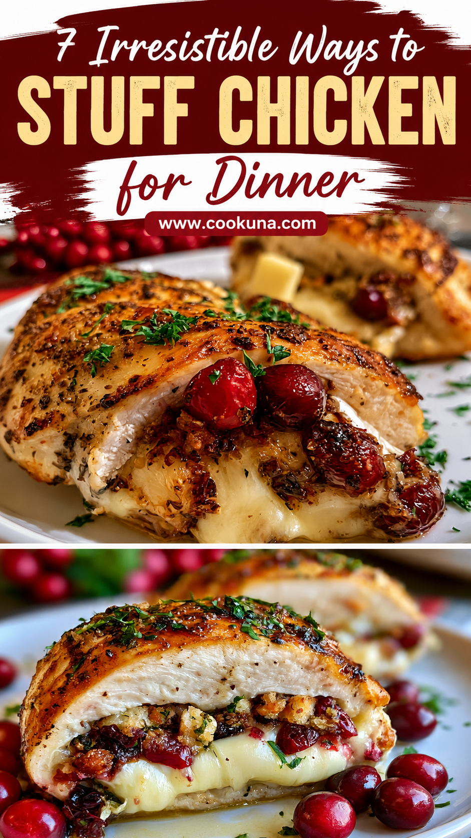 Cranberry Brie Stuffed Chicken