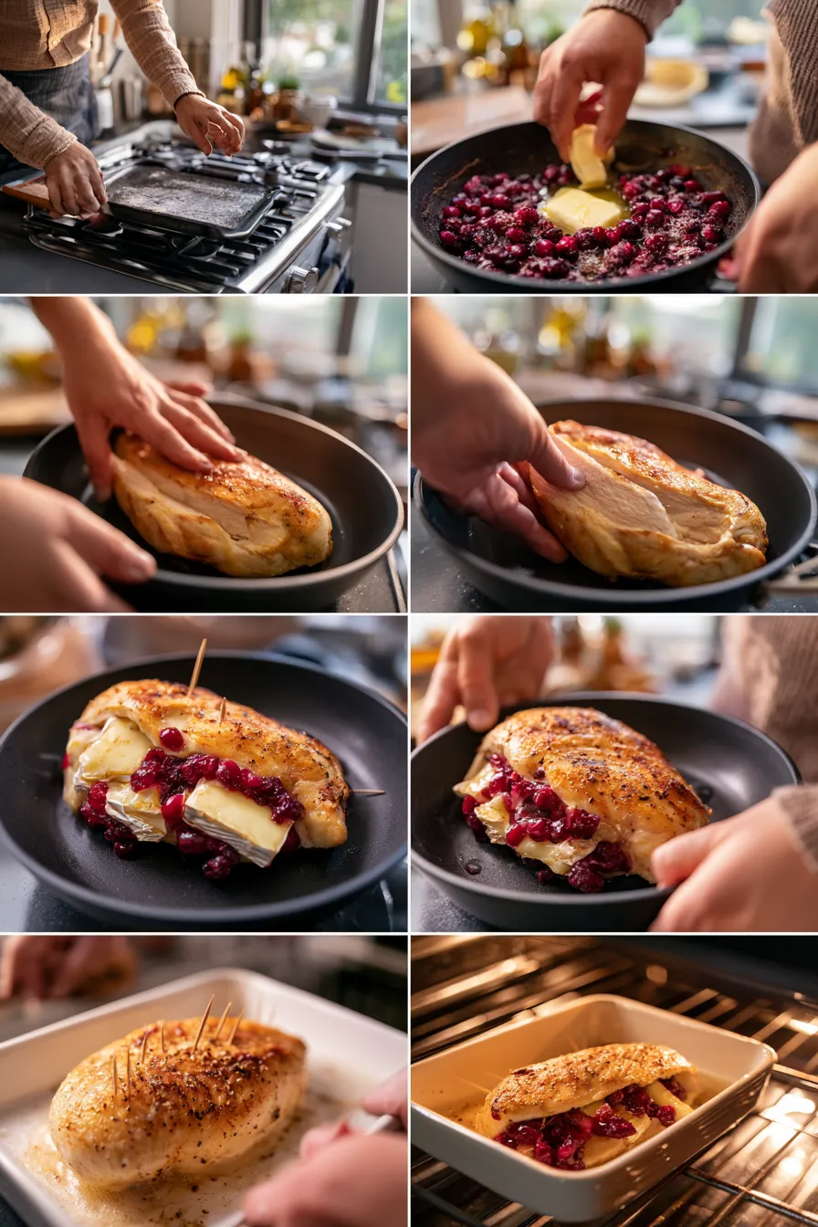 Cranberry Brie Stuffed Chicken