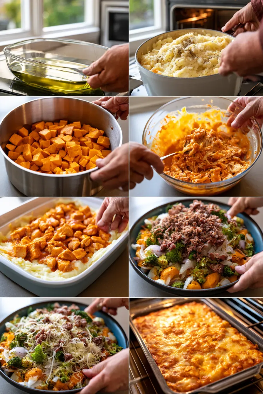 Creamy BBQ Ranch Chicken Casserole