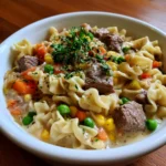 Creamy Beef Pot Pie Noodles
