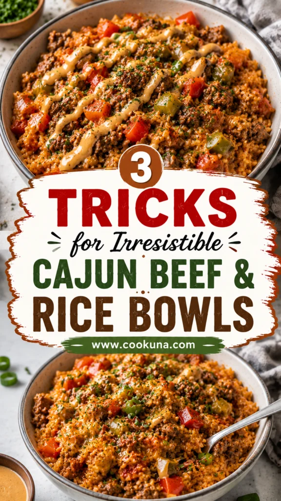 Creamy Cajun Beef & Rice Bowls