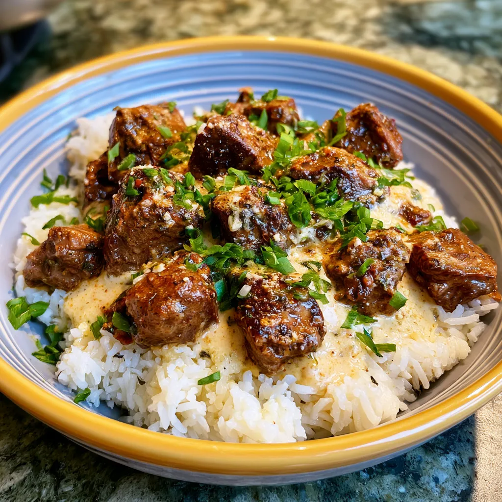 Creamy Cajun Beef & Rice Bowls