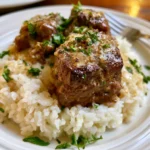 Creamy Smothered Beef with Rice