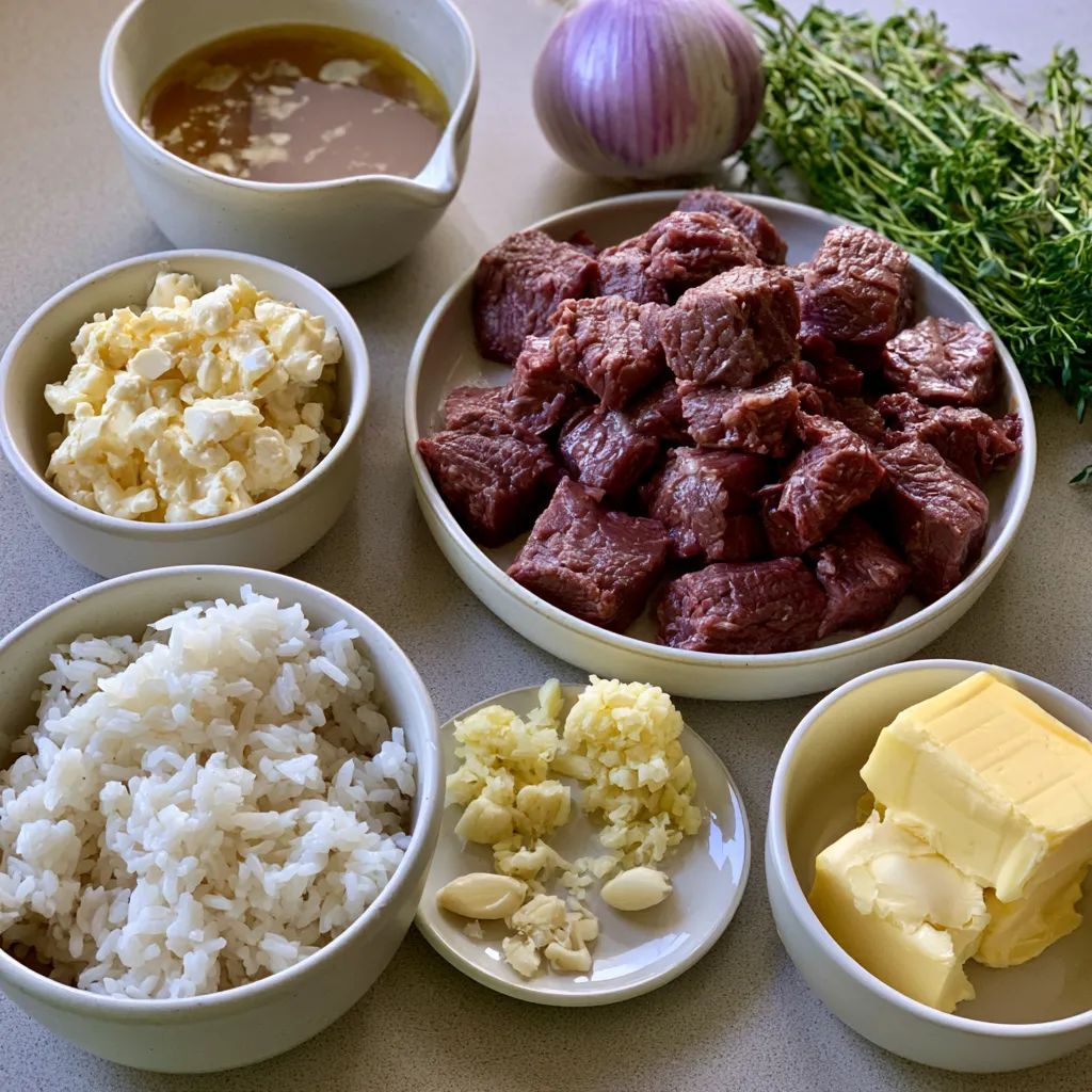 Creamy Smothered Beef with Rice