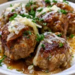 Crock Pot French Onion Meatballs