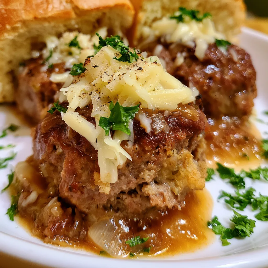 Crock Pot French Onion Meatballs