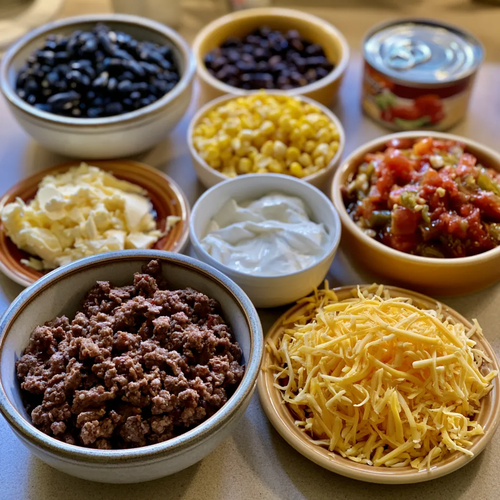 Crockpot Creamy Beef Taco Soup