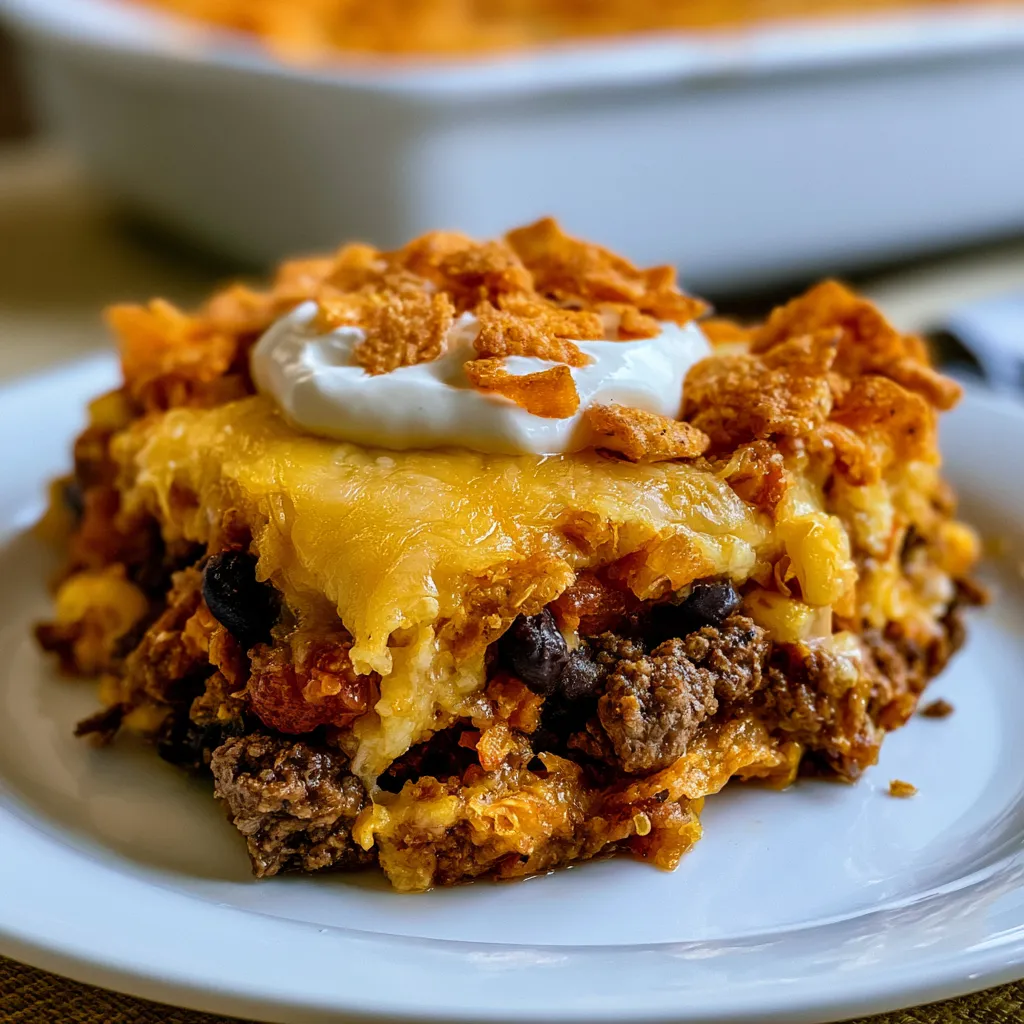 Dorito Casserole Recipe with Beef