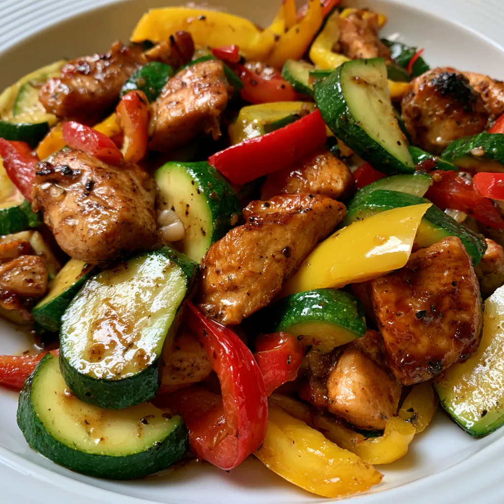 Easy Chicken Zucchini Stir Fry