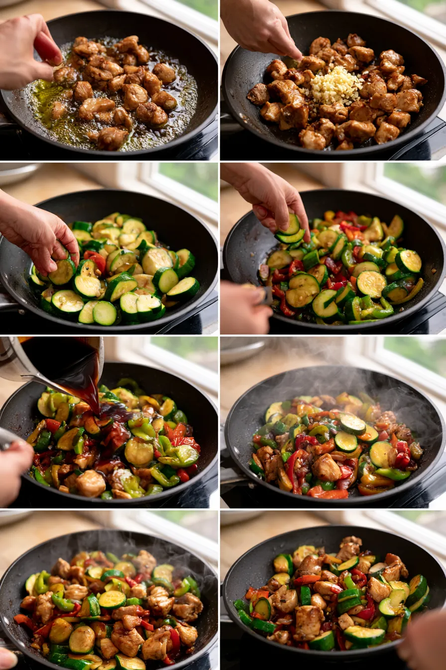Easy Chicken Zucchini Stir Fry