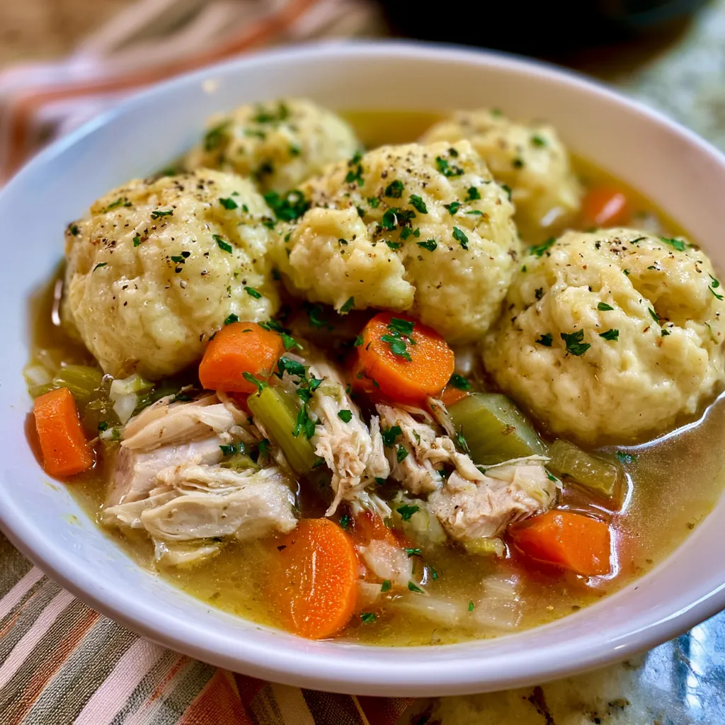 Easy Slow Cooker Chicken and Dumplings