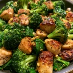 Garlic Chicken with Broccoli and Spinach
