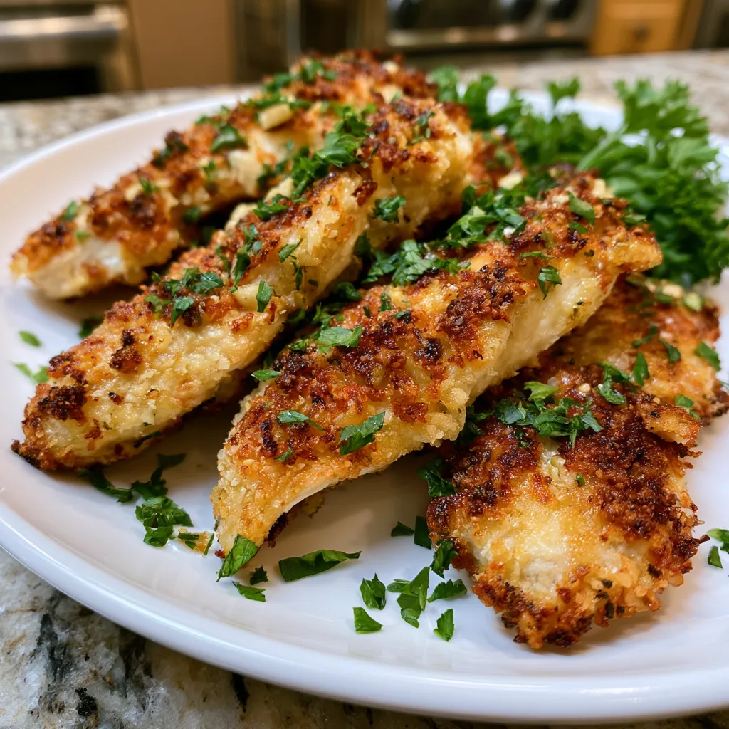 Garlic Parmesan Air Fryer Chicken Tenders