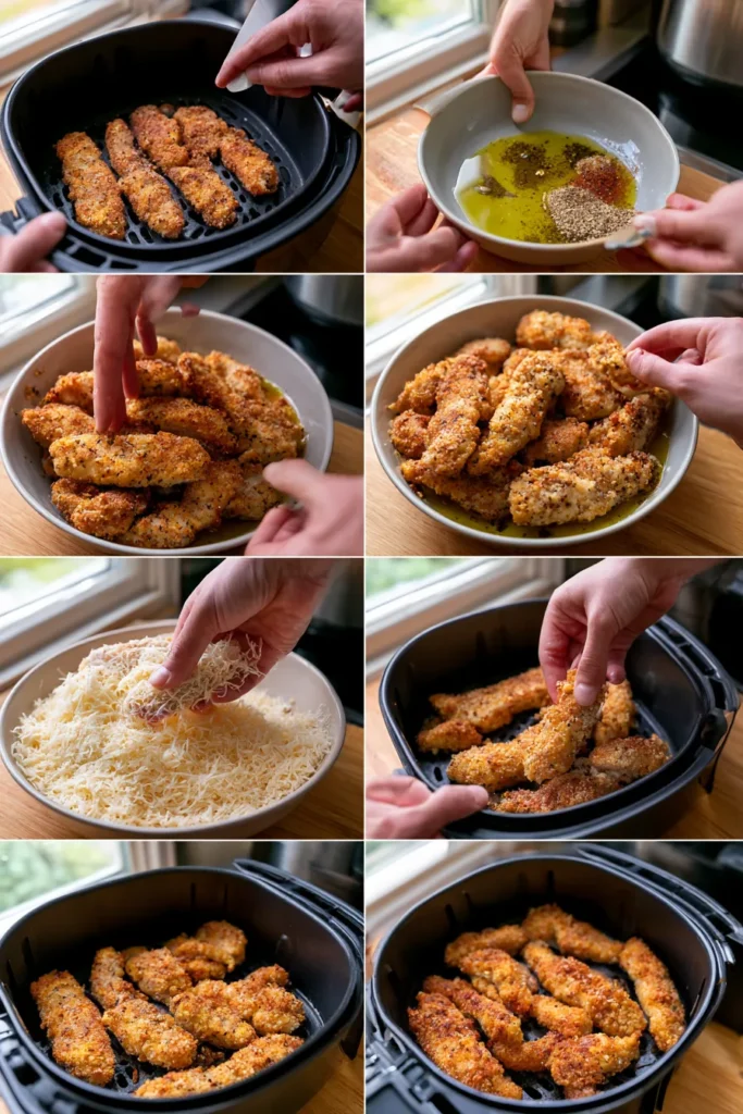 Garlic Parmesan Air Fryer Chicken Tenders