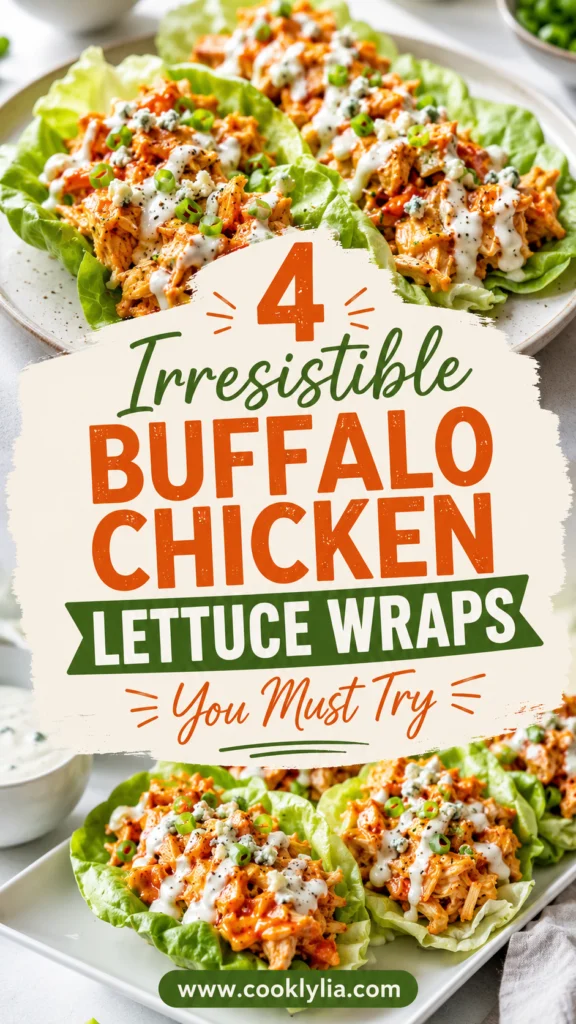 Healthy Buffalo Chicken Lettuce Wraps