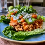 Healthy Buffalo Chicken Lettuce Wraps