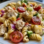 Healthy High Protein Pasta Salad with Chicken