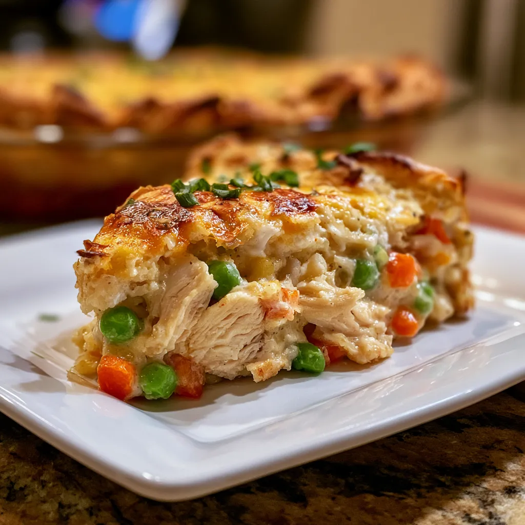 High Protein Crustless Chicken Pot Pie