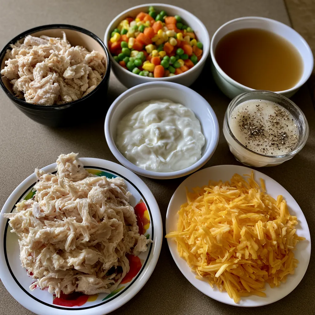 High Protein Crustless Chicken Pot Pie