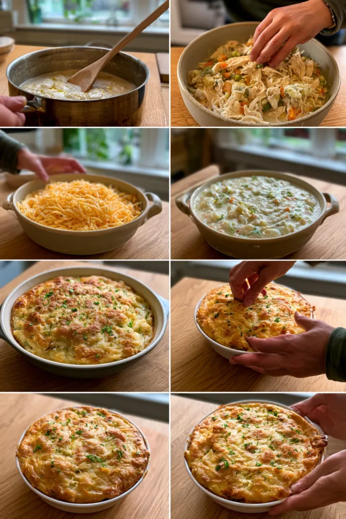 High Protein Crustless Chicken Pot Pie