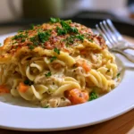 Homemade Chicken Pot Pie Noodle Skillet