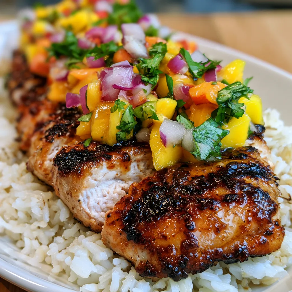 Honey Lime Chicken with Mango Salsa