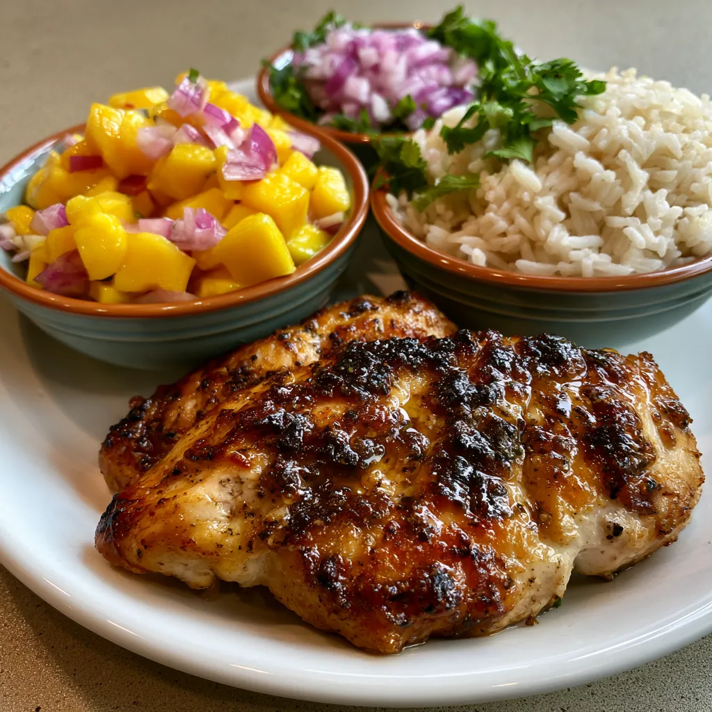 Honey Lime Chicken with Mango Salsa