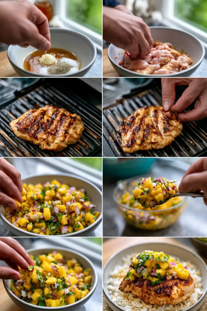 Honey Lime Chicken with Mango Salsa