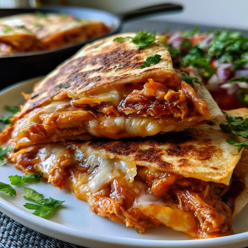 Hot Honey BBQ Chicken Quesadillas
