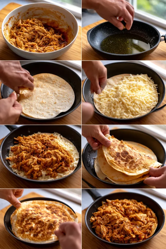 Hot Honey BBQ Chicken Quesadillas