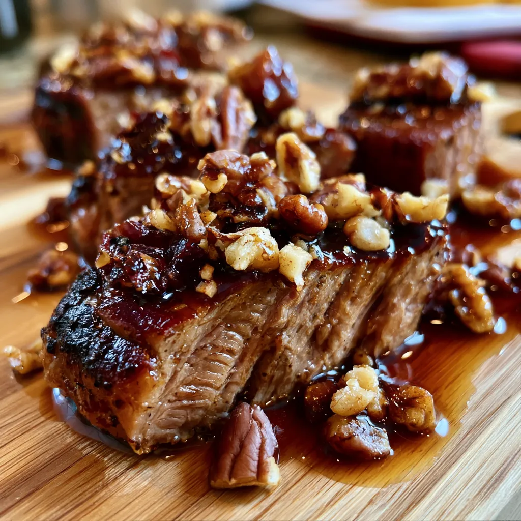 Maple Smoked Beef Pecan Dish