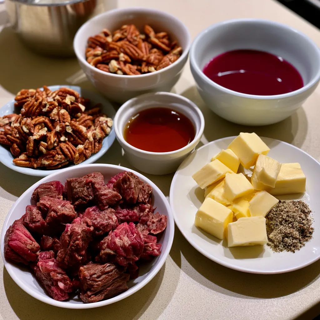Maple Smoked Beef Pecan Dish
