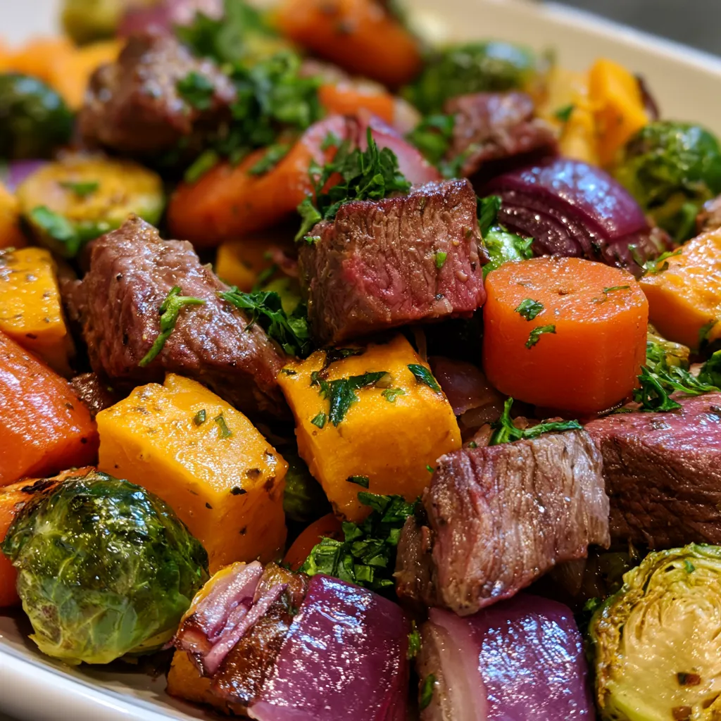 One Pan Autumn Beef Dinner