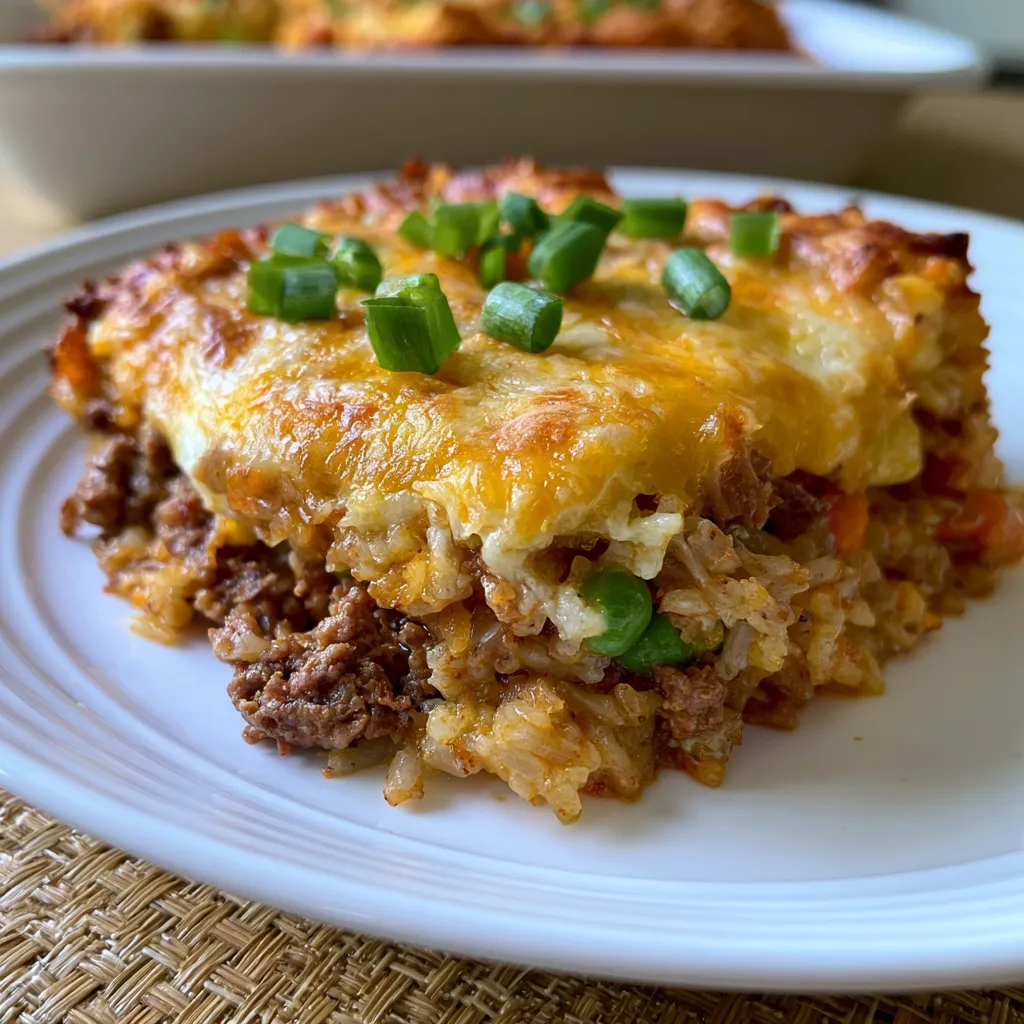 One Pan Beef & Rice Casserole
