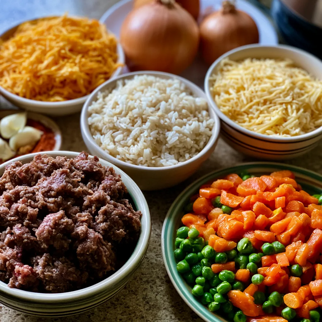 One Pan Beef & Rice Casserole