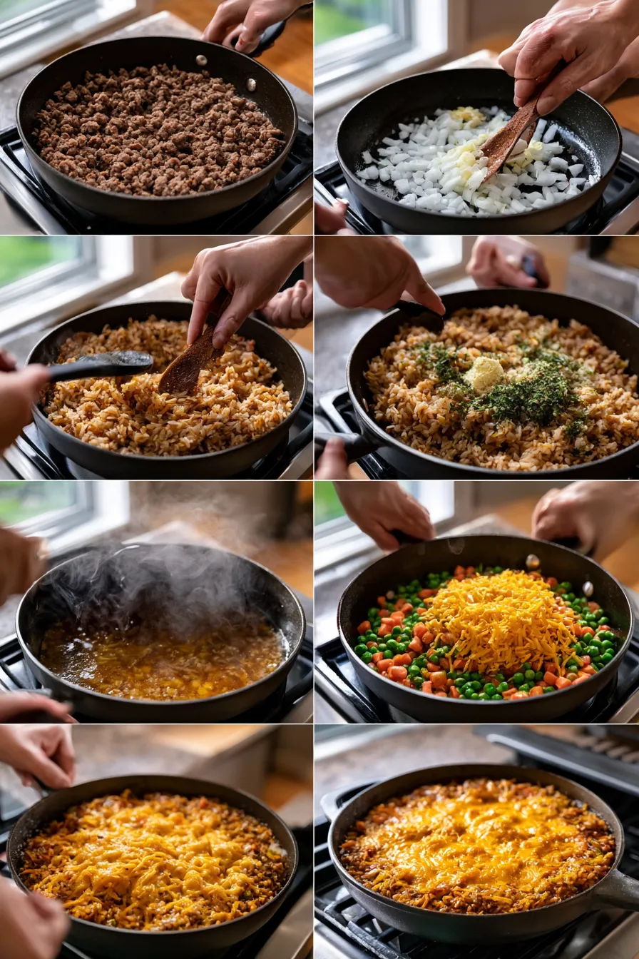 One Pan Beef & Rice Casserole