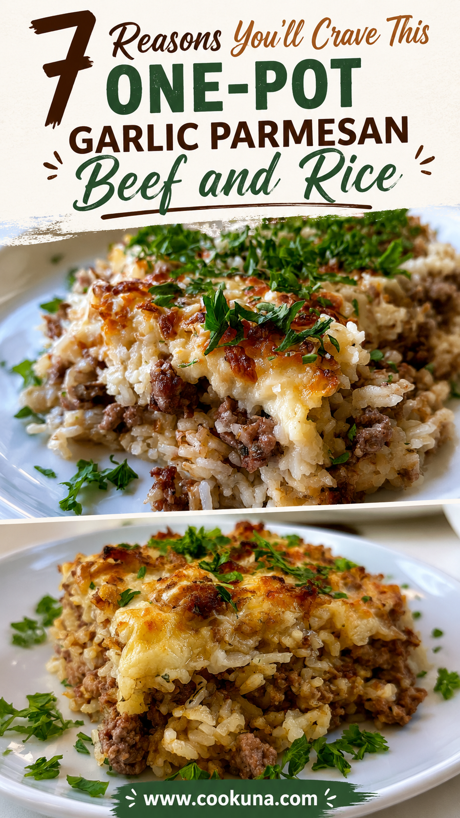 One-Pot Garlic Parmesan Beef and Rice