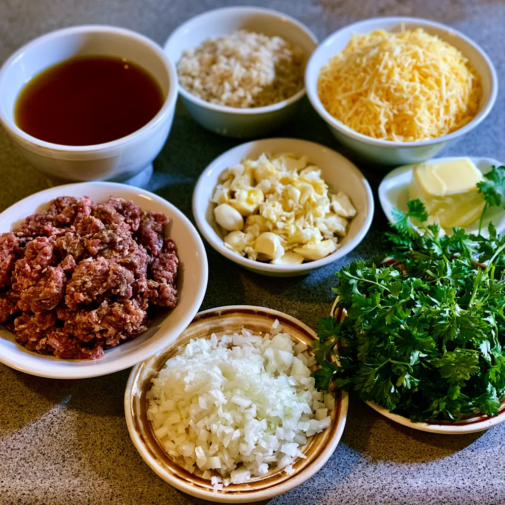 One-Pot Garlic Parmesan Beef and Rice