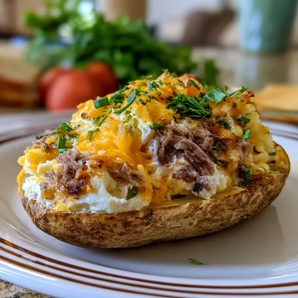 Pot Roast Twice Baked Potato