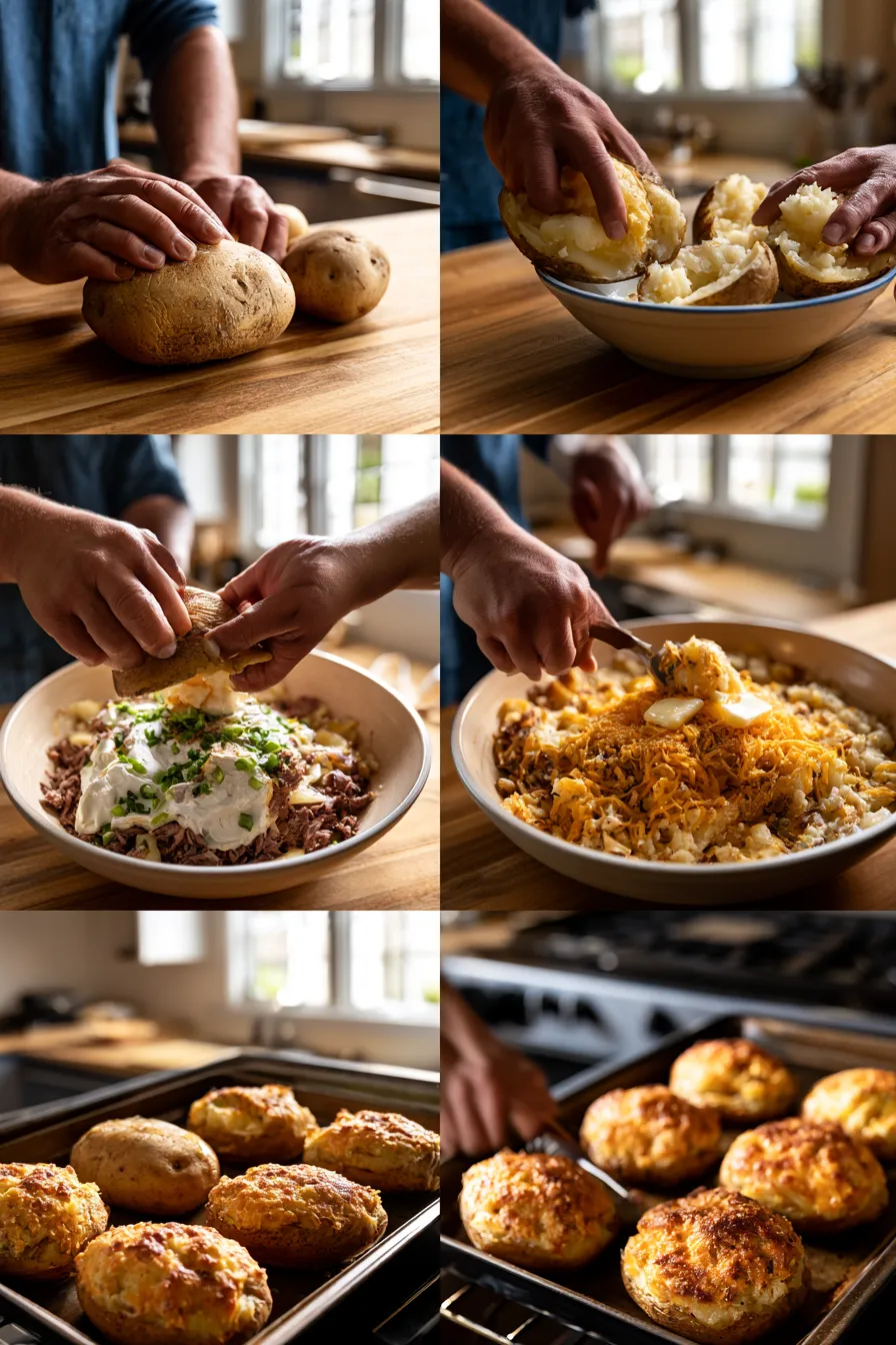 Pot Roast Twice Baked Potato